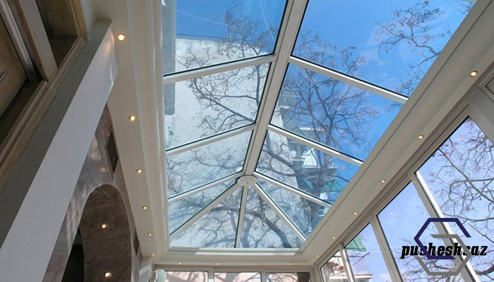 سقف کاذب شیشه ای پاسیو