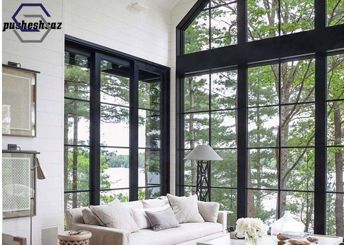 استفاده از پنجره های بلند برای نوردهی بهتر به داخل